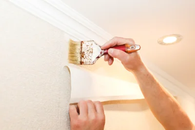 Pose de papier peint à Machézal — revêtements muraux et toiles de verre